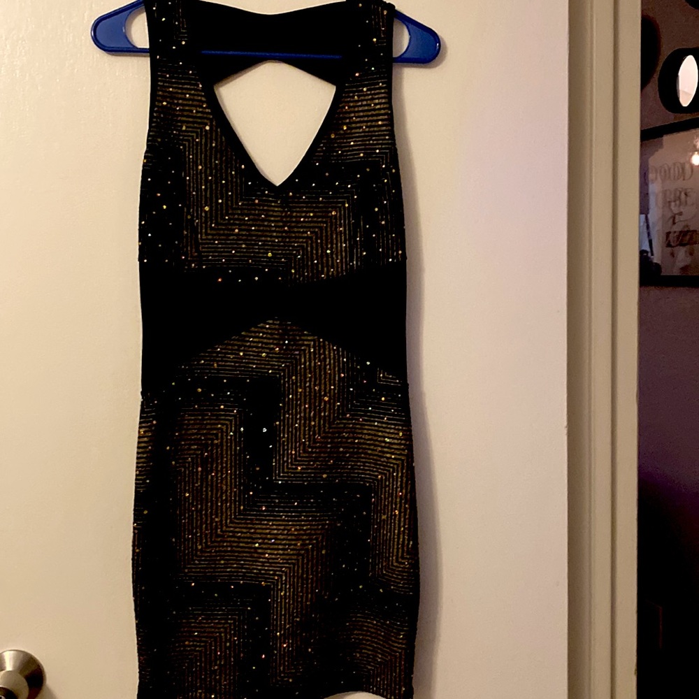 Beautiful black party dress.